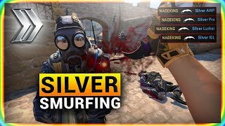 CSGO SMURFING in SILVER [upl. by Allemahs580]