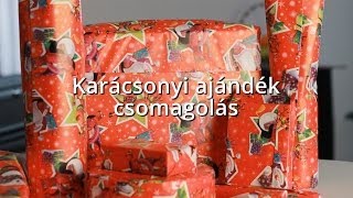 Karácsonyi ajándék csomagolás segítség [upl. by Bazil]