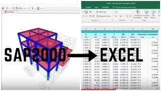 SAP2000 Tutorial For Begginners Chapter 12 Export Analysis and Design Data to Excel [upl. by Roselin]