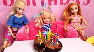 Elsas BIRTHDAY  Special guests  Elsa amp Anna toddlers  party  pinata  Barbie  cake  gifts [upl. by Dub853]