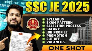 SSC JE 2025  Syllabus  Exam Pattern  Job Profile  Salary  Promotion  All Details in ONE SHOT [upl. by Furlong]