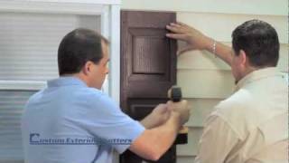 Installing Exterior Shutters using screws [upl. by Pillow]