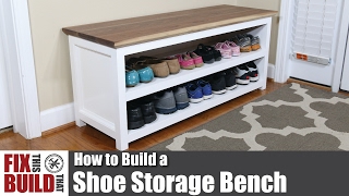 DIY Shoe Storage Bench  How to Build [upl. by Donough833]