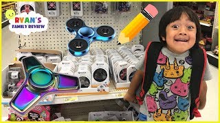 Back to School Shopping and Fidget Spinner Toy Hunt with Ryans Family Review [upl. by Alamap257]