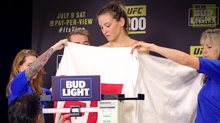 UFC 200 WeighIns Miesha Tates Tense Moment [upl. by Peck]