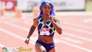 ShaCarri Richardson powers to womens 100m win at 2021 USATF Golden Games  NBC Sports [upl. by Modestia966]