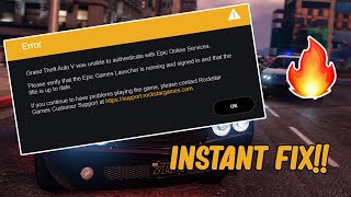 How to fix GTA V was unable to authenticate with Epic Online Services error 2023 [upl. by Errot]