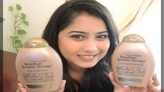 OGX Brazilian Keratin therapy shampoo amp conditioner review [upl. by Gewirtz144]