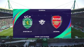 Sporting CP U19 vs Arsenal U19 26112024 UEFA Youth League PES 2021 [upl. by Anialem]