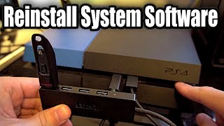 How to REINSTALL PS4 SYSTEM SOFTWARE EASY METHOD [upl. by Eelannej]