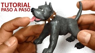 Como hacer un perro pitbull de plastilina  how to make a pitbull dog with clay [upl. by Eniamrahc974]