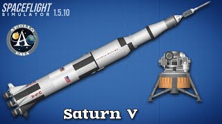 How To Build Saturn V  in Spaceflight Simulator  Saturn V Apollo [upl. by Tabor]