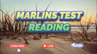 Marlins Test For Seafarer  Reading [upl. by Dyun613]