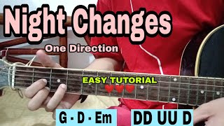 Night Changes Guitar Tutorial  One Direction EASY CHORDS [upl. by Lrac]