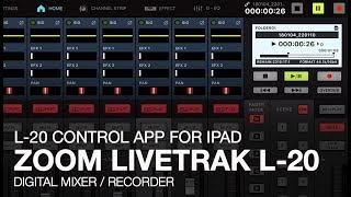 Zoom LiveTrak L20 Control App for iPad [upl. by Betsey]