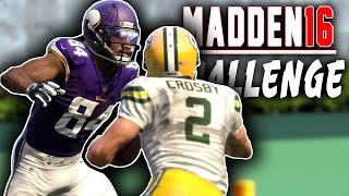 Can Cordarrelle Patterson Force Mason Crosby To Fumble Madden 16 NFL Challenge [upl. by Siuluj]