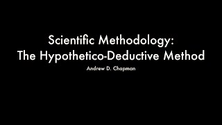 Scientific Methodology The HypotheticoDeductive Method [upl. by Herahab]