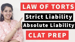 Strict Liability and Absolute Liability  Law of Torts [upl. by Bernard]