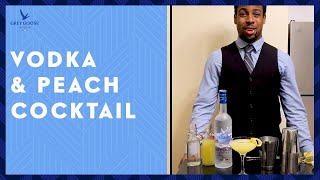 Easy Vodka amp Peach Cocktail Recipe  Grey Goose House Pour [upl. by Saiff]