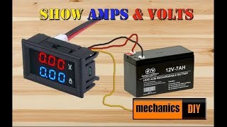 How To Connect lcd am and volt meter  5 wires  R B Y [upl. by Tterab]