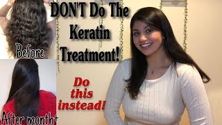 MUST KNOW keratin treatment 5 months review  DO THIS INSTEAD Form CURLS To STRAIGHT [upl. by Arte]