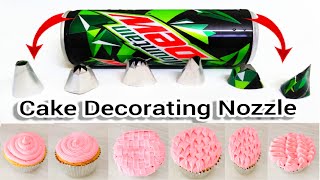 Homemade nozzles for cake decoration  From waste tin  Perfect nozzle in 10 Mins  BCC [upl. by Rowen417]