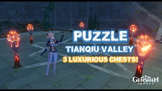 Genshin Impact Mobile  Tianqiu Valley Puzzle Climb to The Top Challenge 3 Luxurious Chest rewards [upl. by Herby171]