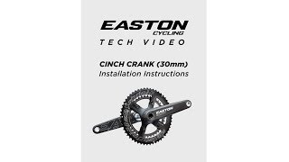 Easton Cinch Crankset 30mm Installation Instructions [upl. by Sophy256]