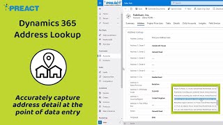 Microsoft Dynamics 365 Address Lookup Solution [upl. by Anselm335]