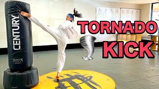 TORNADO KICK  3 EASY STEPS  TKD [upl. by Moses281]