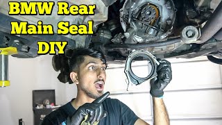 How To Replace BMW Rear Main Seal [upl. by Eveivenej]