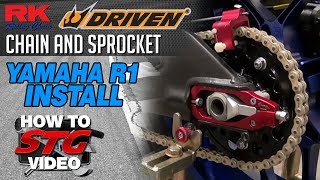 RKDriven Racing Chain and Sprocket Kit Install from Sportbiketrackgearcom [upl. by Eedissac]