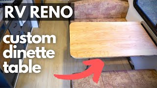 How to Build an RV Dinette Table  RV Renovation Part 8 [upl. by Kamilah822]