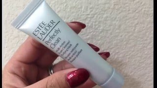 Estée Lauder perfectly Clean multi action foam cleanser and Purifying Mask [upl. by Einnad]