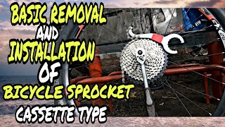 HOW TO REMOVE AND INSTALL MOUNTAIN BIKE SPROCKET CASSETTE TYPE  FAST AND EASY  LEOBERT ELLO [upl. by Cati]