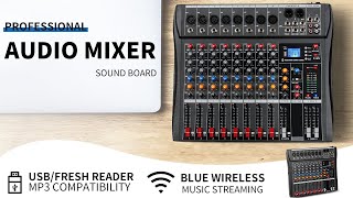 Depusheng DX8 Professional Mixer Sound Board Console 8 Channel Desk System Interface Digital USB [upl. by Miun]