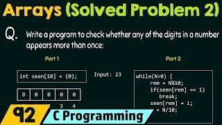 Arrays in C Solved Problem 2 [upl. by Alleras]