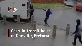 Cashintransit van robbed by gunmen in Pretoria [upl. by Ademla]