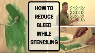 How To Reduce Bleed While Stenciling [upl. by Nicolette]