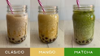 3 recetas Bubble tea  Cómo se hace té boba [upl. by Ietta]