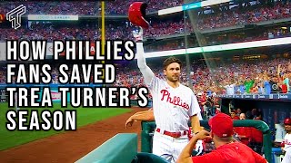 THAT TIME Phillies Fans Turned Trea Turners Season Around [upl. by Nerek]