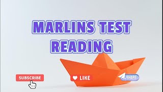 Marlins Test For Seafarer  Reading [upl. by Inele]