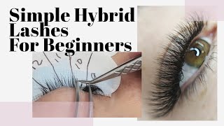 How To HybridMixed Lash Extensions For Beginners [upl. by Nahgiem]