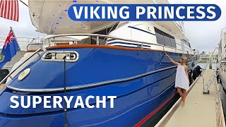 1299000 2002 VIKING PRINCESS 84 SuperYacht AVICCI 2015 REFIT Liveaboard Motor Yacht TOUR amp SPECS [upl. by Hait]