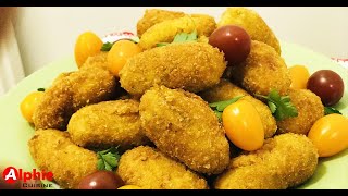 CROQUETTES de POULET Croustillant   Crispy Chicken Nuggets  Ndogou Chez Alphie Cuisine [upl. by Sigismondo]