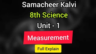 Measurement  Unit 1  8th Science  Samacheer Kalvi  Learn the Science [upl. by Osbert]