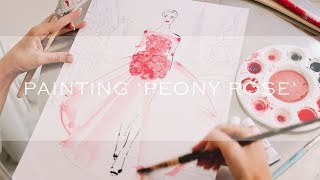 Kerrie Hess painting Peony Rose Couture [upl. by Anirehtac434]