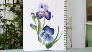 How to Paint an Iris [upl. by Yrian]