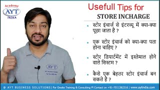 USEFULL Tips for Store Supervisor  Store Incharge Training  Store Keeper Training  AYT India [upl. by Ad]