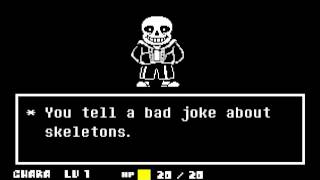 UNDERTALE  Pacifist Run Sans Battle [upl. by Mirabel]